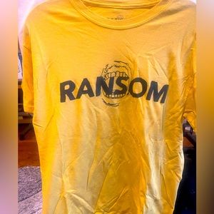 Ransom Yellow streetwear tee, size medium